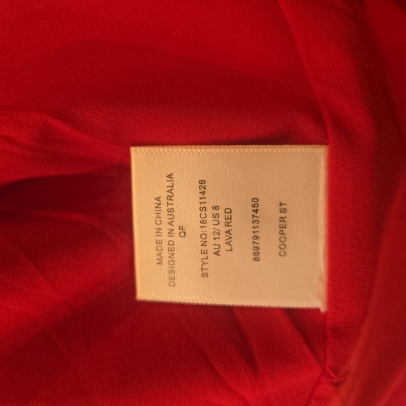 Cooper St Senorita High Neck Frill Mini Dress Halter Ruffled Red Size 8 - Picture 12 of 15